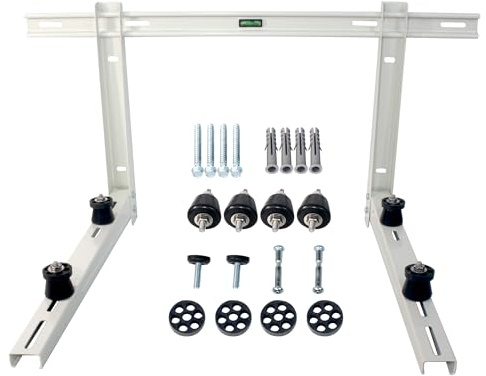 Support de montage mural pour condensateur 9000-36000 BTU - Supports de support AC en acier inoxydable antirouille pour systèmes de pompe à chaleur mini climatiseur divisé (9000-36000BTU)