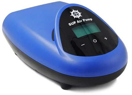CFTGIW Elektrische -Pumpe mit Intelligenter Zweistufiger und Automatischer Abschaltung, Autostromspannung DC 12 V, 20 PSI Hochgeschwindigkeits-Paddelboard-Pumpe für Schlauchboote und Kajaks. 6 (Blue)