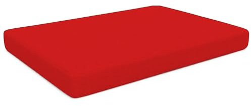 POKAR Palettenkissen Sitzkissen 120x80 cm | Wasserabweisendes Palettenauflage aus mit Abnehmbarem Bezug | Sitzkissen Outdoor für Palettensofa und Gartenmöbel | Öko Tex Zertifiziert | Made in EU | Rot