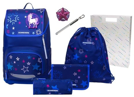 Schneiders Freizeitrucksack Ergoplus 2in1 Schulranzen Set 7-teilig 22L Shooting Star blau