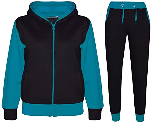 A2Z 4 Kids Hooded Tracksuit Jogging Suit Fleece Top Bottom Set Youth