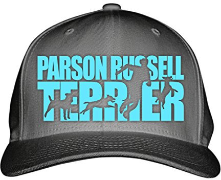 siviwonder Cap Parson Russell Terrier Jack Russel Hundesport HS Baumwoll Verstellbare 5 Panel Kappe Basecap Baseball Einheitsgröße Metallverschluss Hund Hundemotiv Dark Grey türkis
