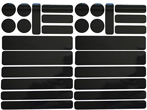 UvV Reflex Kinderwagen Reflektoren 84 reflektierende Warnaufkleber Sicher Sichtbar - Folie Klasse RA1 von Orafol- (Schwarz)