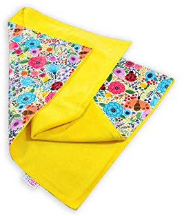 Petit Lulu Wickelunterlage für Babys | wasserdicht waschbar wiederverwendbare Wickelauflage | Windelmatte | Wickeltischunterlage | Windel Matte für Unterwegs | Made in EU (Blumen)