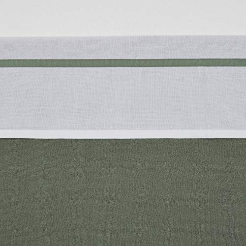 Meyco 413014 Spannbettlaken, 100% Baumwolle, 75 x 100 cm, Grün/Weiß