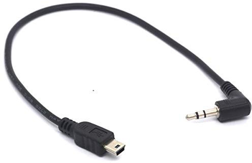 Tomost Cavo adattatore ad angolo da jack aux audio 3,5 mm a 3 poli a micro USB B a 5 pin maschio, per Samsung Galaxy 3,5 mm a mini