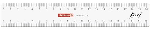 10X BRUNNEN Lineal 20cm Flexi glasklar