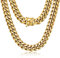 ROWIN&CO Halskette Kette Herren Panzerkette Gold Edelstahl Goldkette Hip Hop Rapper Schmuck für Männer Jungen Ketten 45-88cm | 15 mm Dicke Cuban Link Chain Persönlichkeit Gliederkette. (60)