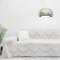 Byour3 - Sofabezug Baumwolle Gemischte 2 3 4 Sitzer Sofa Cover Sofaüberwurf Auch Für Ecksofa L U Form Sofa-Couch Abdeckung Alles Couchbezug Abwaschbar Jacquard (Weiß Beige Damast, 3 Sitzer)