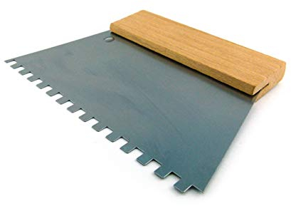Schwan Spatola adesiva in acciaio, 180 mm, legno di faggio, dentato/non dentato, TBK, pavimentazione, parquet, piastrelle