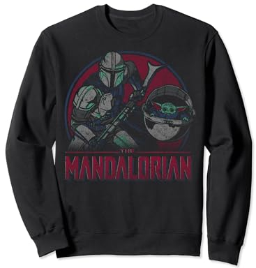 Star Wars Mandalorian Stained Glass Group Shot Sweatshirt