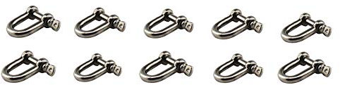 304 acciaio inox a forma di D M5 Grillo Heavy Duty Carico di sollevamento morsetto per catena marina fibbia confezione da 10