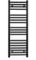 Myhomeware 300mm Wide Straight Black Heated Bathroom Towel Rail Radiator For Central Heating Designer UK (300 x 1000mm)