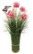 HASWITDA Artificial Faux Floral Grass Bouquet Small Fake Flower Plant Arrangements Free Standing Table Centrepiece Decoration Outdoor Garden Indoor Home Office Hotel Party Wedding Ornament Pink