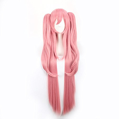 The Ending Seraph Crurugze Pessi Queen Smoke Pink Tiger Mouth Clip Cosplay Wig