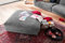KAWOLA Sitzhocker Gepolsterter Hocker Big Hocker Madeline Beistellhocker Pouf Sitzpouf aus Cord grau