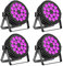 4pc 200W UV Licht 18LEDs Par Strahler 4 in 1 Led Scheinwerfer Bühnenlicht DMX512+RGB und 8 Kanälen mit Par Licht Infinite Mixing/Rainbow Effect für Stage DJ Party Show Bar Halloween Weihnachten