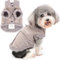 Zunea Hunde Wintermantel für Kleine Hunde Scheren Fleece Hundejacke Mantel Warme Welpen Bekleidung Weiches Haustierweste mit D-Ring Winddicht Kaltes Wetter Kleidung für Chihuahua Yorkie Grau S