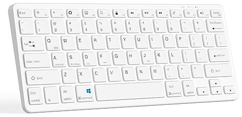 CC Store Wireless Bluetooth Keyboard,Ultra-thin Connection to Multi Devices with iOS/Android/Windows System Rechargeable Keyboard for iPad/iPhone/PC/Laptop/Smartphone/Tablet/Computer QWERTY UK Layout