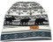 Alaska Beanie Strickmütze Jaquard Tiere Elch Karibou Bär schwarz, Schwarz, Einheitsgr��e