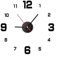 Reloj de Pared Silencioso y Adhesivo. Reloj Decorativo de 40 cm de diámetro. Moderno, sin Marco, para Pasillo para Salón, Oficina, Dormitorio, Cocina. Pila Incluida! Negro.