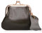 Oyachic Porte Monnaie Cuir Leather Coin Purse Portefeuille Fermoir clic clac Retro Wallet Poches pour Femme Homme (Vert)