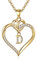 TINGN Kette mit Buchstaben - Damen Initialkette mit Herzanhänger in Gold - Personalisierte Geschenke für Frauen und Mädchen