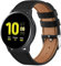 Vancle für Samsung Galaxy Watch Active 2 40mm 44mm Armband Leder Damen Herren,Weiches Atmungsaktives Leder Sport Ersatzarmbänder für Samsung Galaxy Watch Active 44mm 40mm(Schwarz)
