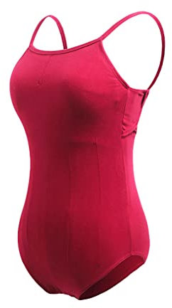Ailan Tanz Body, Ballett Trikot, Tanz Outfit, Körperform, Widerstandsfähigkeit, exquisites attraktives Damen Zubehör, geschlossener Schritt, Weinrot, XXL