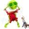 Snowtain Tanzende Totenkopf, 3D-Gedrucktes Tanzendes Skelett-Spielzeug, Tanzendes Skelett für Spukhaus Zubehör Partygeschenken Halloween Party Dekorationen, Stressabbau-Spielzeug(Grün)