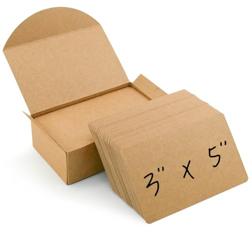 VANRA Blanko-Karteikarten, 7,6 x 12,7 cm, dicke Karteikarten, unliniert, Lernkarten für Schule, Büro, 300 Stück, Gelb, 300 Stück