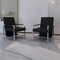 CKioict Lesesessel Cocktailsessel Moderner Polstersessel Sessel 2 STK. Verchromtes Gestell Schwarz KunstlederGeeignet für Büro, Schlafzimmer, Arbeitszimmer