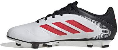 adidas Unisex COPA Pure III Club FG/MG Football Boots Fußballschuhe, Cloud White/Lucid Red/Core Black, 48 2/3 EU