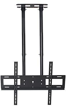 Floor TV Stand TV Ceiling Mount Bracket Telescopic Tilt Adjustable TV Stand Double Pole Single Screen Hanger for Most 60-100 Inch LED, LCD Flat Screen TVs Height Adjustable Tall TV Stand