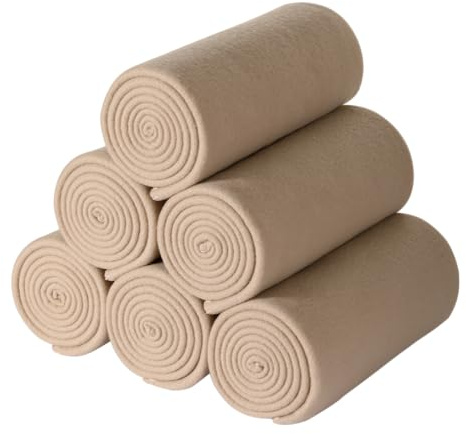 CAI TENG 6er Set Polar-Fleecedecke Tagesdecke 125 X 150 cm Kuscheldecke Oeko Tex Warm und Weich Reisedecke für Couch Khaki