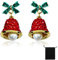 Weihnachtsohrringe für Damen - Windspiel Mit Schleife, Kreativ Schmuck Geschenk für Party und Weihnachtstag - Christmas Earrings für Frauen
