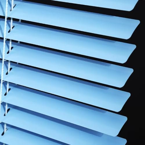 Aluminium Jalousien,Blau,Horizontal Jalousie Für Fenster,25mm Lamellen Jalousette,Verdunkelungs Jalousetten Für Innen Und Außen,Sichtschutzvorhänge,Licht- Und Blendschutz,W×H-160×200cm(63*79in)