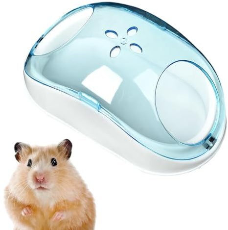 Chinchilla, bac à litière transparent anti-poussière pour chinchilla – Grande maison de bain portable multifonctionnelle pour hamster chinchilla