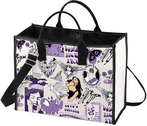 LEVLO Bolsa de mano estética para álbum de cantante, concierto, regalo, cantante, musical, bolsa de hombro, Mariposa Lt, Medium