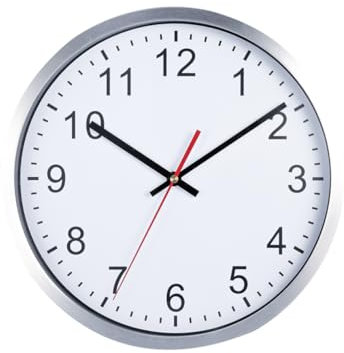 Ciieeo Leise Wanduhr für Das Wohnzimmer 30 cm Silberfarben Tickt Nicht Dekorative Uhr Tickfreie Funktion für Eine Entspannende Umgebung