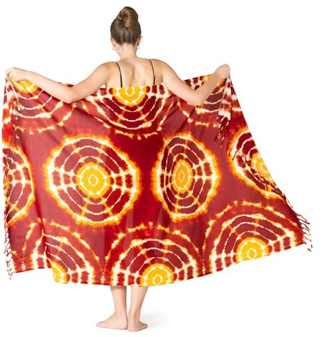 PANASIAM Sarong sunrise, red orange, XL