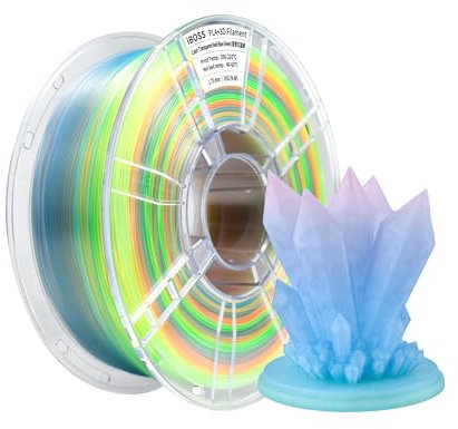 iBOSS Gradient PLA Plus - Filamento per stampante 3D, 1,75 +/- 0,02 mm, bobina da 1 kg (2,2 lbs) trasparente, filamento PLA Pro 3D, adatto per la maggior parte delle stampanti FDM (trasparente