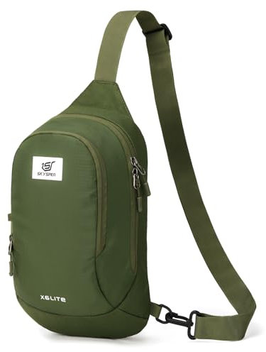 SKYSPER Umhängetasche Herren 6L, Anti Diebstahl Brusttasche Klein mit RFID Dreifachschutz Sling Bag Schultertasche für Travel Outdoor Reise