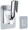 Magichome Duschkopfhalterung ohne Bohren, Duschhalterung Verstellbar Vertikale Bewegung um 45°Horizontale 180°Universal Duschkopfhalter, Brausehalter Ersatz mit extra Klebestreifen