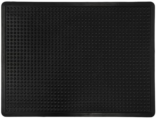 ANRO Anti-Ermüdungsmatte 90x120cm Arbeitsplatzmatte Ergonomische Stehmatte Gummimatte Noppen Bubble rutschfest Schwarz