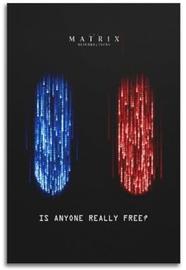 PDEWFCHX Poster mit Filmmotiv The Matrix, dekoratives Gemälde, Leinwand, Wandposter und Kunstdruck, modernes Familienschlafzimmer, Dekoration, Poster, 30 x 45 cm