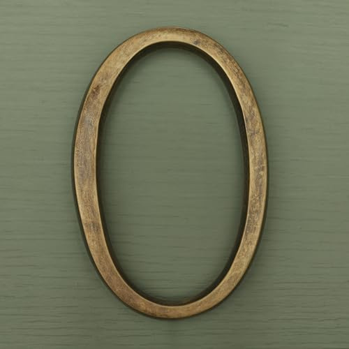Heritage Brass Floatinig House Number | 5 inch Modern Door Sign Numbers Signs Plaques | Street Home Address Numerals