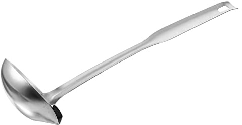 Luxshiny Edelstahl Ölfilterlöffel Suppenkelle Fettabscheider Sieb Löffel Langer Griff Zum Filtern Von Suppen Und Ölresten Platzsparend Aufbewahren