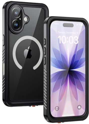 Lanhiem für iPhone 17 Hülle, IP68 Wasserdicht [Kompatibel mit Magsafe] Handyhülle iPhone 17 Magnetisch Case 360 Grad Panzerhülle Outdoor Stoßfest Schutzhülle Cover mit Displayschutz, Schwarz