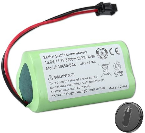 Glaxcidy 3400mAh Batería Compatible con Vactidy T6 T7 T8 LS001-02 | Lefant M501, Ecovac CEN330 CEN331, Cecotec Conga Slim 890 Aspiradora Robot Batería de Repuesto 14.4V